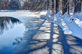 image of a frozen creek